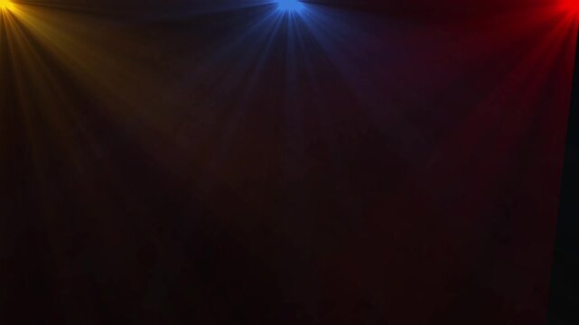 Sun light rays animation with glowing solar flares and volumetric lens leak effect.
