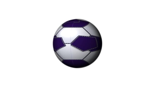 Spinning Stitched Soccer Ball 4K Animation on Black White and Green Chroma Key Backgrounds
