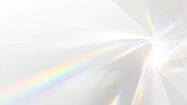 Minimal Prism Light Background with Rainbow Refraction