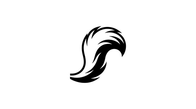 Black and white hair swirl design.