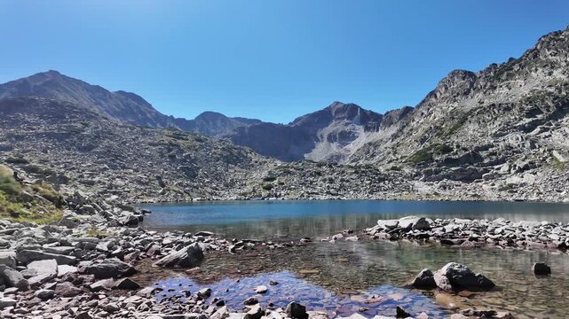 Amazing Summer Landscape of Musalenski lakes, Rila mountain, Bulgaria
