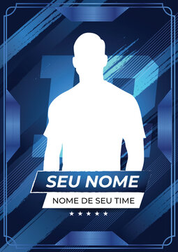 Brazil Football Player Card Template for World Cup 2026 Vector Design	