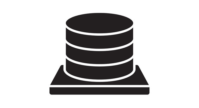 Stacked cylindrical objects silhouette on a white background