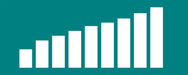 Obraz premium bar chart vector illustration of mobile phone network signal sign icon without background