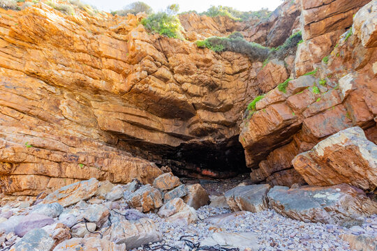 Smitswinkel Bay Cave, archeological heritage site, Cape Point, South Africa