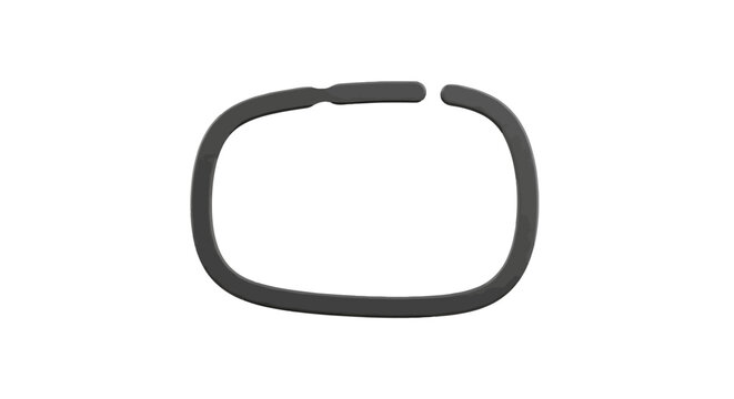 Minimalist gray irregular ring frame