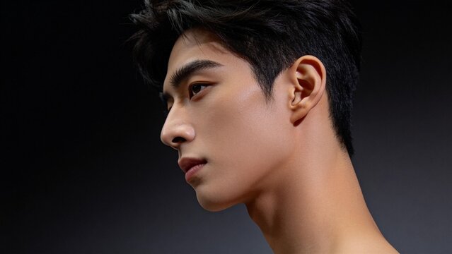 Closeup portrait of a young man