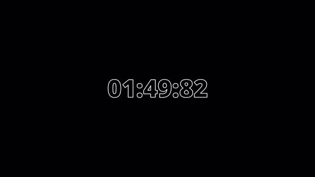 2 minutes countdown timer animation complete in 1 minute on transparent background, two minutes timer countdown animation, 2 minutes countdown video in 4k