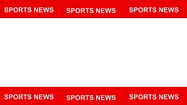 Sports live broadcast presentation animation. Intro to Sports News Broadcast Studio with Modern Technology and Global Network Coverage, Sport News Background.