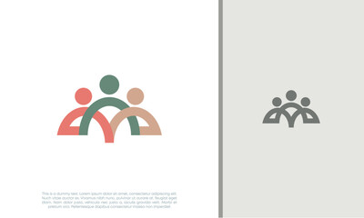Naklejka na ściany i meble Global Community Logo Icon Elements Template. Community human Logo template vector. Community health care. Abstract Community logo