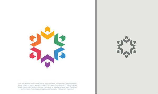 Global Community Logo Icon Elements Template. Community human Logo template vector. Community health care. Abstract Community logo