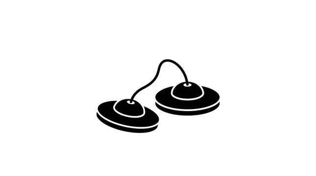 Hand Drawn Illustration of Finger Cymbals