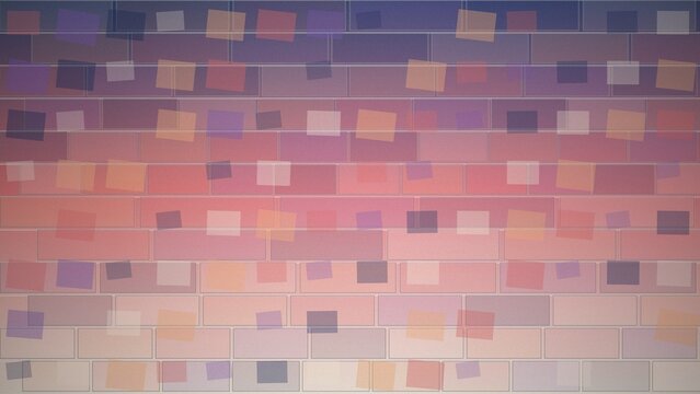 Colorful geometric brick wall seamless pattern