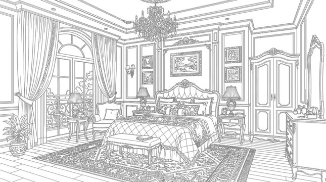 sketch of house