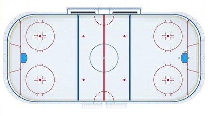 Naklejka premium rink skating arena game sport competition team player goal net stick puck skate board bench faceoff zone defense offense forward center goalie goalkeeper penalty box referee