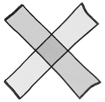 Hand-painted crossed adhesive bandage illustration isolated as a high-quality PNG asset.