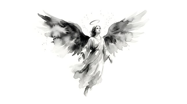 Mythical creatures and traditional Japanese art illustrations collection in black ink style