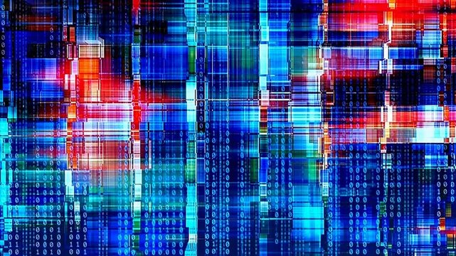 Abstract digital data matrix