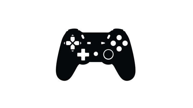 Game controller silhouette against a white background