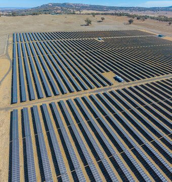 Aerial view of Solar Farm in New England