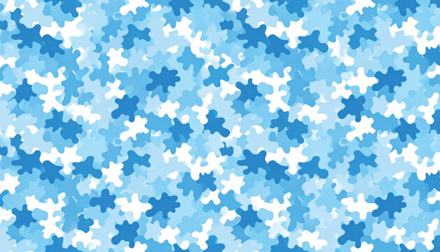 Blue Puzzle Pieces Background Texture.