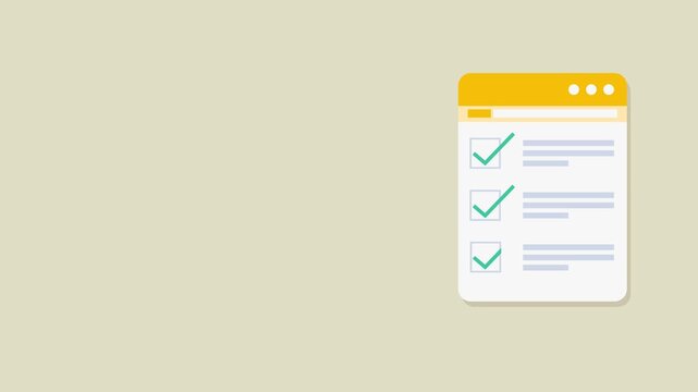 check list web template animation