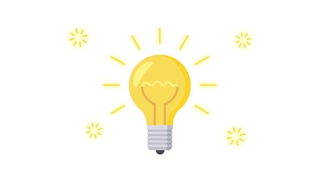 creative bulb light energy animation