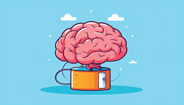 Brain on a computer hardware device.