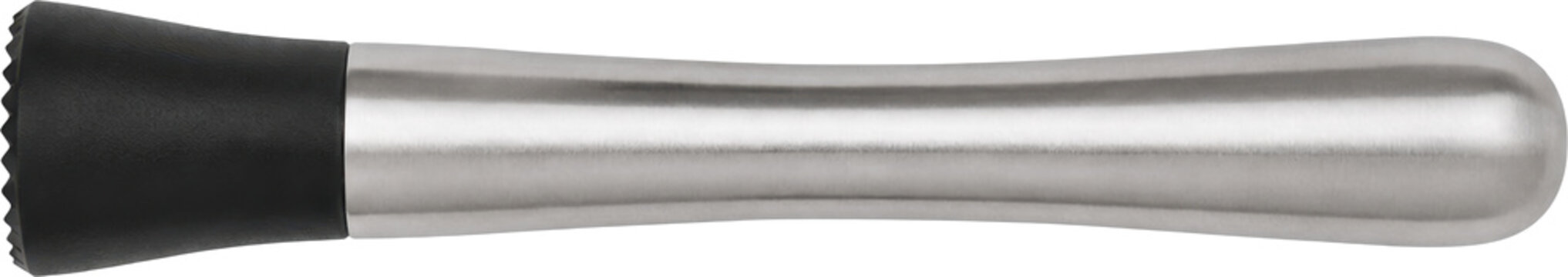 Stainless steel cocktail muddler isolated on transparent background