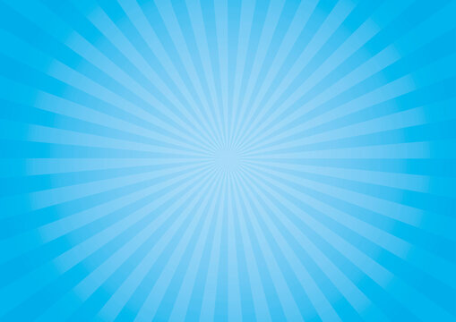 Blue sun rays, conceptual illustration