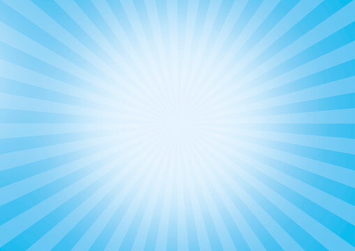 Blue sun rays, conceptual illustration