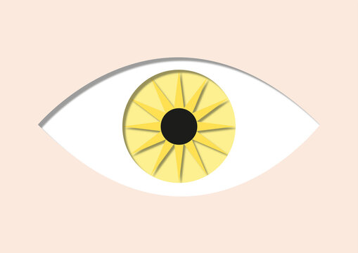 Sunburst eye, conceptual illustration