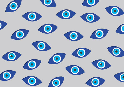 Evil eyes, conceptual illustration