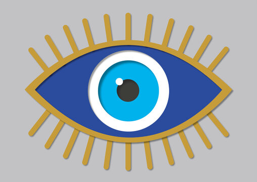 Evil eye, conceptual illustration