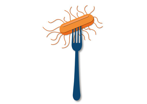 Food poisoning, conceptual illustration