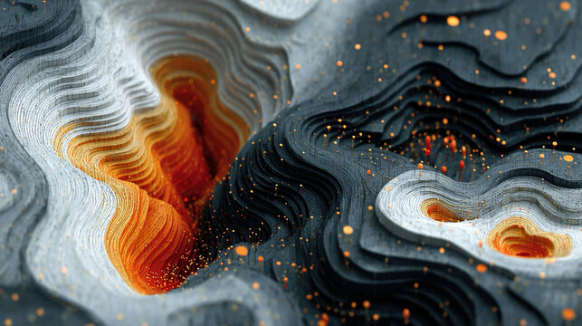 Conceptual intelligence - Abstract layered forms conceptual cognitive architecture visual energy mapping dynamic composition minimalistic design expressive symbolic mind structures
