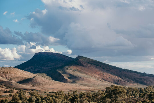 Flinders ranges landscape with stormy sky