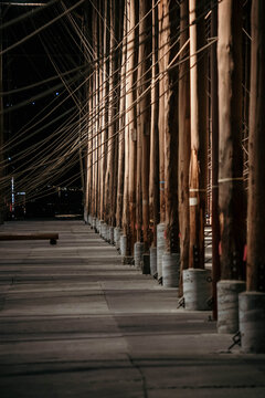 Inside the historical Murtoa Stick Shed.