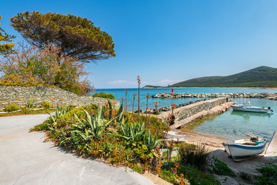 Petit port de Barcaggio au Cap Corse, M&eacute;diterran&eacute;e