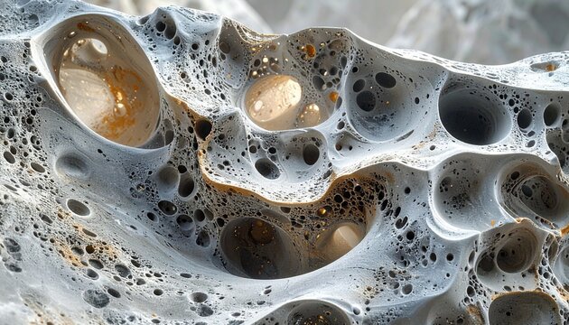 Close-up of coffee beans and ground coffee in metal sieve.