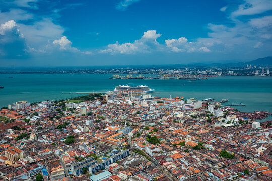 George Town, Penang, Malaysia; cityscape at a sunny afternoon.