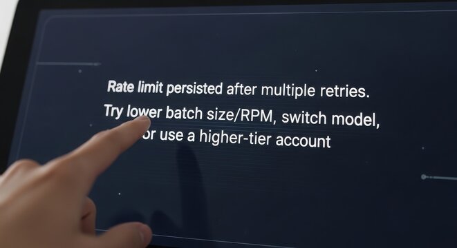 Error message on computer screen with pixelated glitch effect