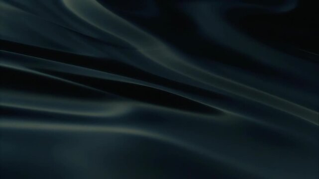 Dark flowing shapes forming abstract smooth waves on a dark background, representing a concept of calm fluidity