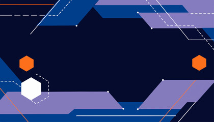 Obraz premium Advanced Digital Design with Dynamic Shapes and Contemporary Technology Themes