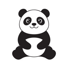 Fototapeta premium Cute Cartoon Panda Vector Illustration
