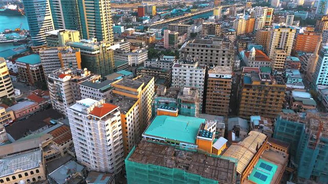 Aerial view of Dar es Salaam showcasing urban growth, business districts, and a rapidly developing economy.