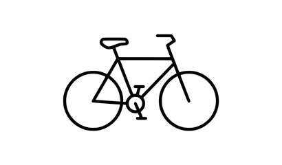 Fototapeta premium Simple Bicycle Transport Pictogram Line Art Icon Set for Urban Mobility and Eco Travel Concept Vector Isolated on White Background