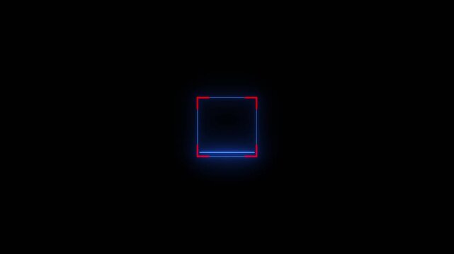 Warning exclamation mark vector icon animation with rotating circle line error alert notification info and security attention sign isolated on black background for UI UX design elements.