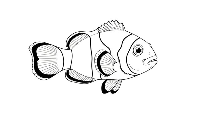 Clownfish swimming in ocean water.