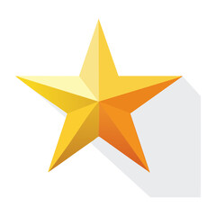 Obraz premium Golden star icon with gradient effect